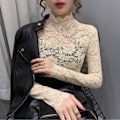 Miniatyrbilde 4 av 5: Dame falsk krage Avtakbar halv turtleneck Western Style S Beige Plus size
