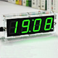 Miniatyrbild 1 av 5: DIY 4-siffrig LED Elektronisk Klocka Kit Temperatur Ljuskontroll Version Green without Case