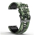 Miniatyrbild 2 av 4: Grönt Grönt Kamouflage Silikon Armbandsur Kompatibelt med Garmin Fenix 7