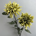 Miniatyrbild 3 av 6: Högkvalitativ PU Dahlia Simulation, Höst Retro Floral Rekvisita, Fyllig Chrysanthemum PU Touch Blomma PU Dahlia Autumn Coffee
