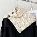 Miniatyrbilde 2 av 5: Dame falsk krage Avtakbar halv Vinter Koreansk stil All-Ma Apricot 34cm