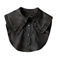 Pikkukuva 5 / 5: Naisten tekoviulus Syksy Talvi Uusi Rypytetty Tekopaita Pitsi Black ruffled square collar