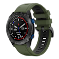 Miniatyrbilde 1 av 5: Tofarget silikonklokkereim kompatibel med Garmin Descent MK 2i