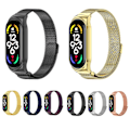 Miniatyrbillede 3 af 3: Lilla Lilla Rustfrit Stål Urrem kompatibel med Xiaomi Mi Band 7 / 7 Nfc