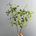 Miniatyrbilde 3 av 6: Kunstige blader Sjølandskap Vårblomst Falske planter for hjemme- og hotelldekor Island Spring Flower Coffee Green