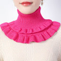 Miniatyrbilde 1 av 5: Falsk krage for kvinner, Cervical Spine Fashion All-Match Pullove Rose Red [thickened warm]]