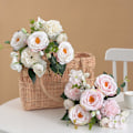 Miniatyrbillede 2 af 5: 1 Buket Kunstige Blomster Delikate DIY Elegante Kunstige Rose Blomster Bryllupsgaver White