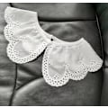 Miniatyrbilde 1 av 5: Dame falsk krage Avtakbar halv hul brodert bomull 4# adult style