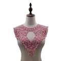 Miniatyrbilde 3 av 5: Dame falsk krage Avtakbar halv Polyester Filamentering Co White