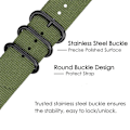 Miniatyrbillede 5 af 5: Sort Sort Nylon Urrem kompatibel med Garmin Fenix 7