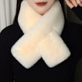 Miniatyrbilde 1 av 5: Dame falsk krage Avtakbar halv Vinter Plysj Fortykket Skjerf Beige
