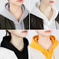 Miniatyrbilde 3 av 4: Dame falsk krage Avtakbar halv Avtakbar All-Match Hoodi White-M