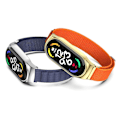 Miniatyrbillede 5 af 5: Armygrøn Sølv Armygrøn Sølv Nylon Urrem kompatibel med Xiaomi Mi Band 6 / 5 / 4 / 3