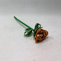 Miniatyrbillede 5 af 11: 1 stk. Aluminiumstråd Rose Håndværk Ornamenter Håndlavet Vævet Rose Uden Blomstervase Kunstig Blomst Blue/Purple
