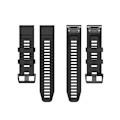 Miniatyrbilde 4 av 5: Sort Sort Smartklokke Hurtigutløser Silikon Armbånd Klokkereim kompatibel med Garmin Fenix 6 22mm