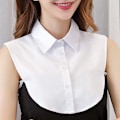 Pikkukuva 3 / 5: Naisten tekoviulus irrotettava paitakoriste pyöreä kaula-aukko S White square-cut collar