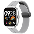 Miniatyrbillede 1 af 5: Lysegrå Lysegrå Magnetisk Spænde Silikonerem kompatibel med Xiaomi Mi Band 8 Pro