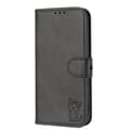 Etui til iPhone 13PRO svart Six Generation Kitten preget tegneserie flip vanlig