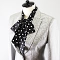 Miniatyrbilde 3 av 5: Dame falsk krage Avtakbar halv sløyfe skjorte Business Wear In White background