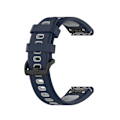 Miniatyrbilde 2 av 5: Midnattsblå Grå Midnattsblå Grå 22mm Tofarget Silikon Klokkereim kompatibel med Garmin Fenix 7 / Epix