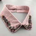 Miniatyrbillede 3 af 5: Dame falsk krave Plaid/Brun Hmade Rhinestone Ornament Smal Pink colored diamond