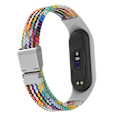 Miniatyrbild 4 av 5: Färgglatt Färgglatt Nylonflätat Klockarmband kompatibelt med Xiaomi Mi Band 7