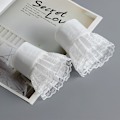 Miniatyrbilde 3 av 5: Dame falsk krage Avtakbar Barn Allsidig Multifunksjonell Double pleated [black] Average size