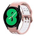 Miniatyrbillede 1 af 5: Pink Hvid Pink Hvid Silikone Urrem kompatibel med Samsung Galaxy Watch 4 44mm