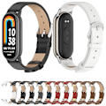 Miniatyrbild 5 av 5: Svart Silver Svart Silver Mijobs Mikrofiber Läder Armband kompatibelt med Xiaomi Mi Band 8