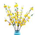 Miniatyrbilde 1 av 4: 95cm enkeltstående vinterjasmin kunstig blomst gul høy gren kunstig blomst