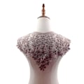 Miniatyrbillede 5 af 5: Dame falsk krave Aftagelig halv Shawl Vest Mælkesilke Broderi Wine Red Wine Red
