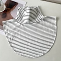 Miniatyrbilde 5 av 5: Dame falsk krage Avtakbar halv koreansk stil Inner Artifac Gray stripes