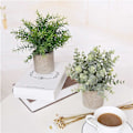 Miniatyrbillede 3 af 5: Kunstige planter med blomsterpotter, små blomsterpotter, kontor desktop dekoration, falske planter, hjemmekontor interiør dekoration (DS541)