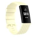 Miniatyrbild 1 av 5: Ljusgul Ljusgul 18mm Silverfärgat Spänne TPU Armbandsur Kompatibelt med Fitbit Charge 4 / Charge 3 / Charge 3 Se, Storlek: S