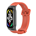 Miniatyrbillede 1 af 5: Orange Sort Orange Sort Silikone Urrem kompatibel med Xiaomi Mi Band 7 / 7 Nfc kompatibel med Xiaomi Mi Band 7 / 7 Nfc