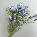 Miniatyrbillede 2 af 5: Kunstige blomster Delphinium Bryllup Hjem Indretning Fake Blomster 2-Gren Larkspur Hyacint White