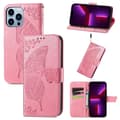 Fodral för iPhone 16 Pro rosa Source Flip Butterfly Plånbok med Korthållare