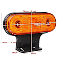 Miniatyrbild 3 av 5: 4 st 12V 24V 20 LED Bil Lastbil Sidomarkeringsljus Bakljus Tillbehör för Husbil Släpvagn Lastbil Pi
