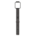 Miniatyrbillede 3 af 5: Sort sort metalrem med urkasse kompatibel med Xiaomi Redmi Watch2 Lite International Version