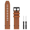 Miniatyrbillede 3 af 5: Læder urrem kompatibel med Garmin Fenix 7s Sapphire Solar