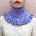 Miniatyrbilde 1 av 5: Dame falsk krage Skjerf Vinter Varm Hals Gaiter Cervical N Purple