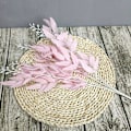 Miniatyrbillede 8 af 10: 1/3 stk. Kunstig Pileblad Rattan 5 Grene Skovplanter Blomsterarrangement DIY Dekoration Krans Brick red 3pcs