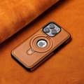 Fodral för iPhone 13 Pro Magnetiskt Stativ Lädertextur Brun Noz31054