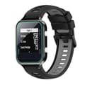 Sort Grå Sort Grå Silikone Urrem kompatibel med Garmin Approach S20 kompatibel med Garmin Approach S20