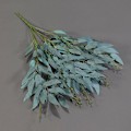 Miniatyrbillede 8 af 10: 1/3 stk. Kunstig Pileblad Rattan 5 Grene Skovplanter Blomsterarrangement DIY Dekoration Krans White 3pcs