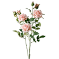 Miniatyrbillede 1 af 5: Kunstig Blomst Miljøvenlig Anti-fade Kunstig Silkeblomst 3 Hoveder Kunstig Rose Blomst til Hjemmet Light Pink