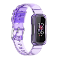 Pikkukuva 2 / 5: Läpinäkyvä violetti integroitu kellon ranneke, yhteensopiva Fitbit Inspire 3:n kanssa