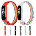 Miniatyrbillede 3 af 5: Sort Sort Nylon Loop Urrem kompatibel med Xiaomi Mi Band 3 / 4 / 5 / 6 / 7