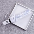 Miniatyrbillede 2 af 5: Transparent Automatisk Paraply Dame Paraply Foldbar Parasol Til Regn Og Sol Vindtæt Dame Regn Paraplyer Automatic white