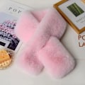 Miniatyrbilde 1 av 5: Dame falsk krage Avtakbar halv Vinter Plysj Fortykket Skjerf Girl pink